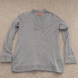 Tory Burch gray cashmere sweater